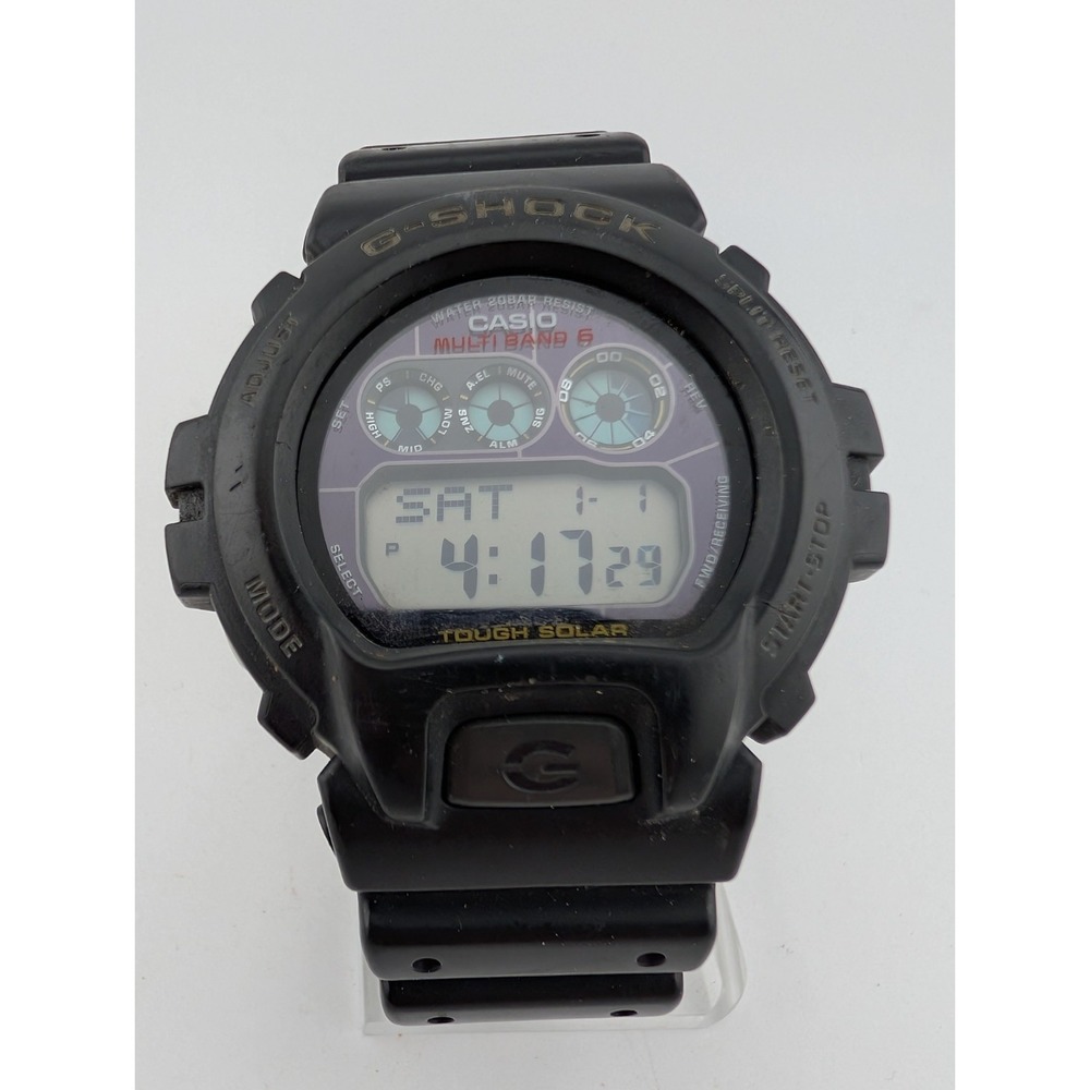 Casio G-Shock Tough Solar Men's Watch Multi Band 6 GW-6900 Black Band- Working
